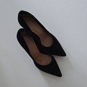 Maeve Anthropologie Black Suede High Heels, Size 39